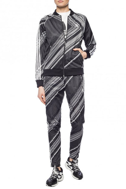 Adidas Originals black patterned track top