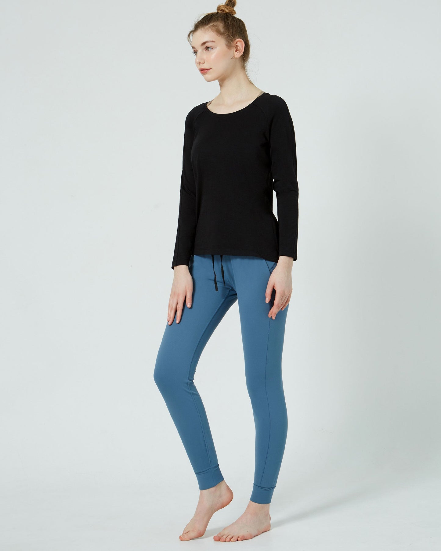 Rebody Essentials Scooped Long Sleeve Top