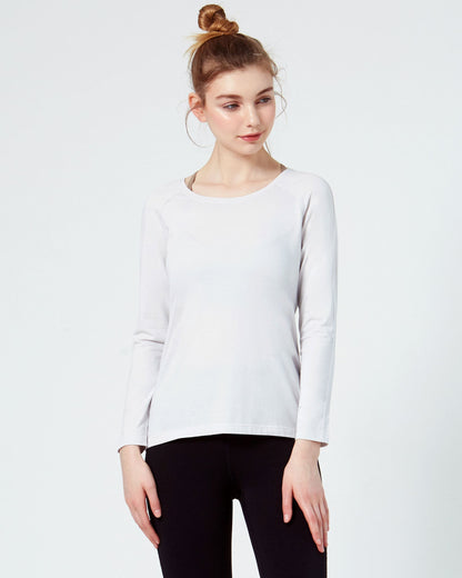 Rebody Essentials Scooped Long Sleeve Top