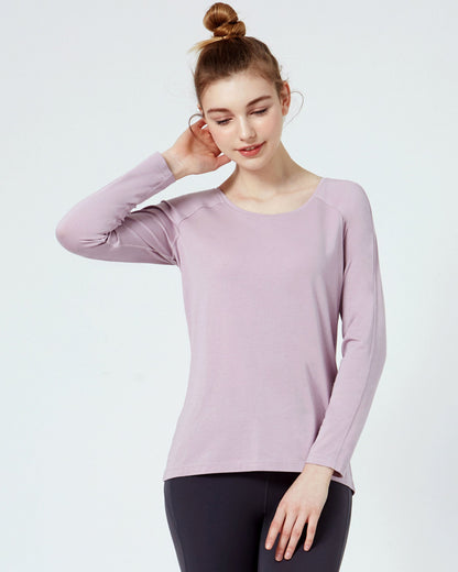 Rebody Essentials Scooped Long Sleeve Top