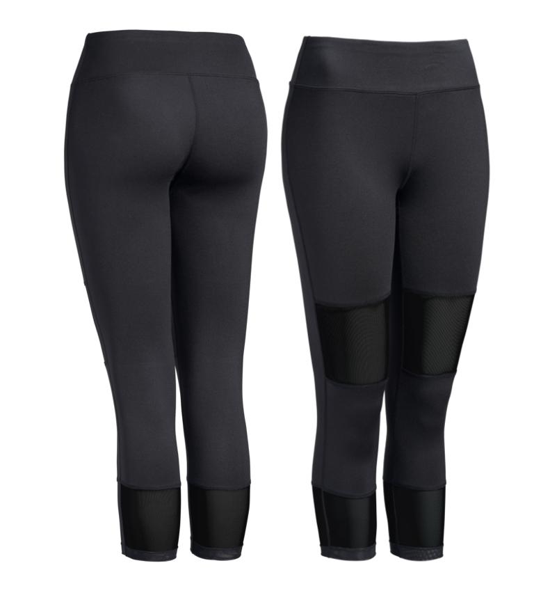 Mid-Rise Double Mesh Panel Capri Leggings