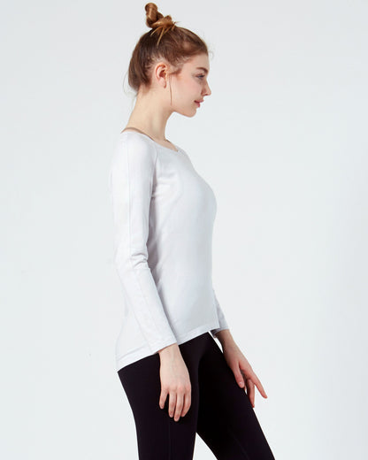 Rebody Essentials Scooped Long Sleeve Top