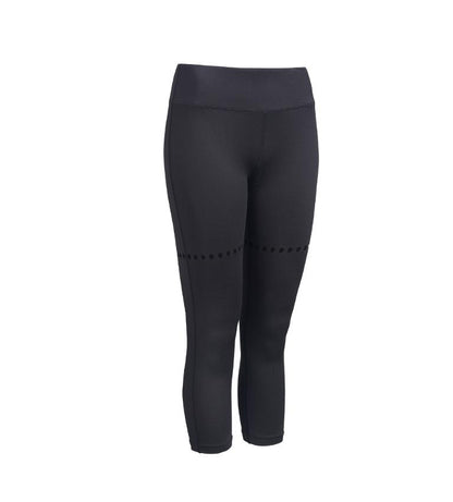 Mid-Rise Faux Seam Laser Cut Capri Leggings