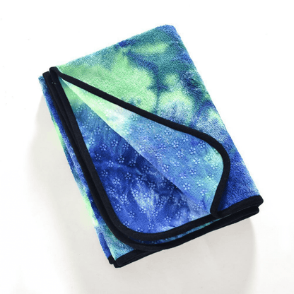 Tie Dye Yoga Mat Towel With Slip-Resistant Grip Dots
