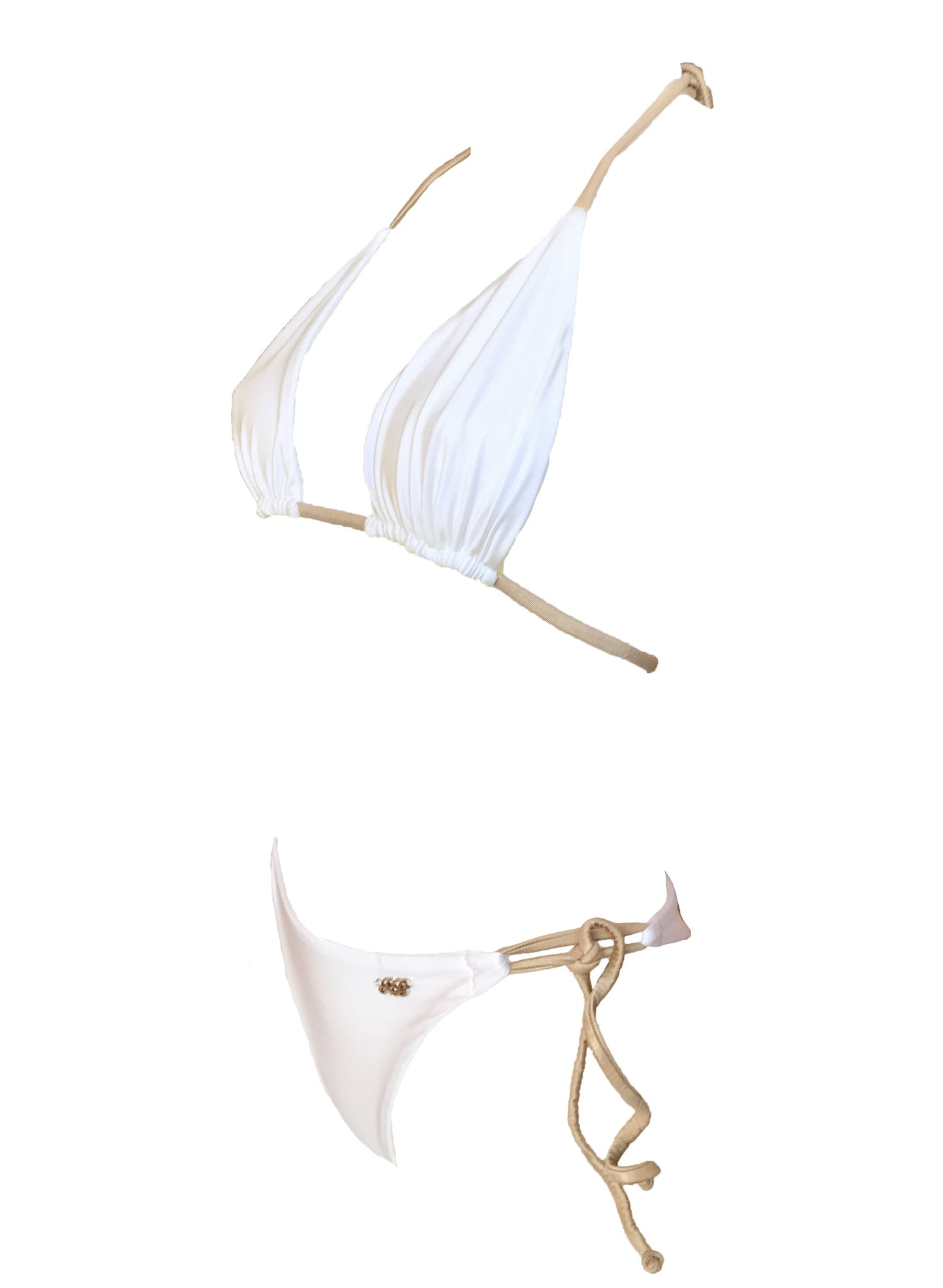 Maya Triangle Top & Thong Bottom - White