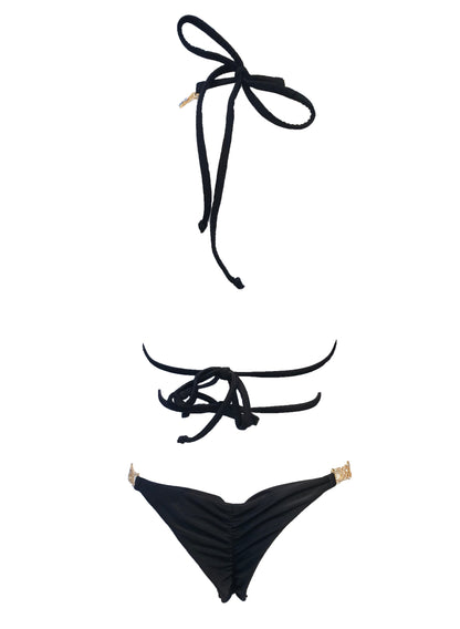 Athena Triangle Top & Tango Bottom - Black