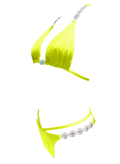 Shanel Triangle Top & Tango Bottom - Neon Yellow