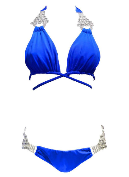 Nicole Halter Top & Skimpy Bottom - Blue