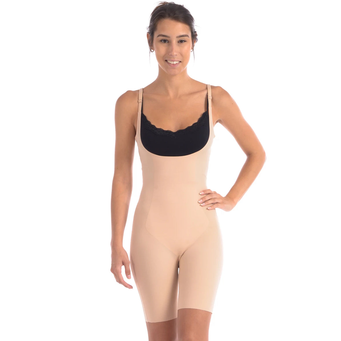 Bodysuit Shaper With Targeted Double Front Panel Nude