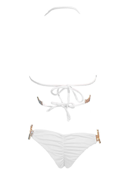 Gina Wrap Top & Skimpy Bottom - White