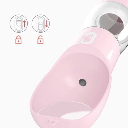 2 in 1 Portable Pet Feeder Pink