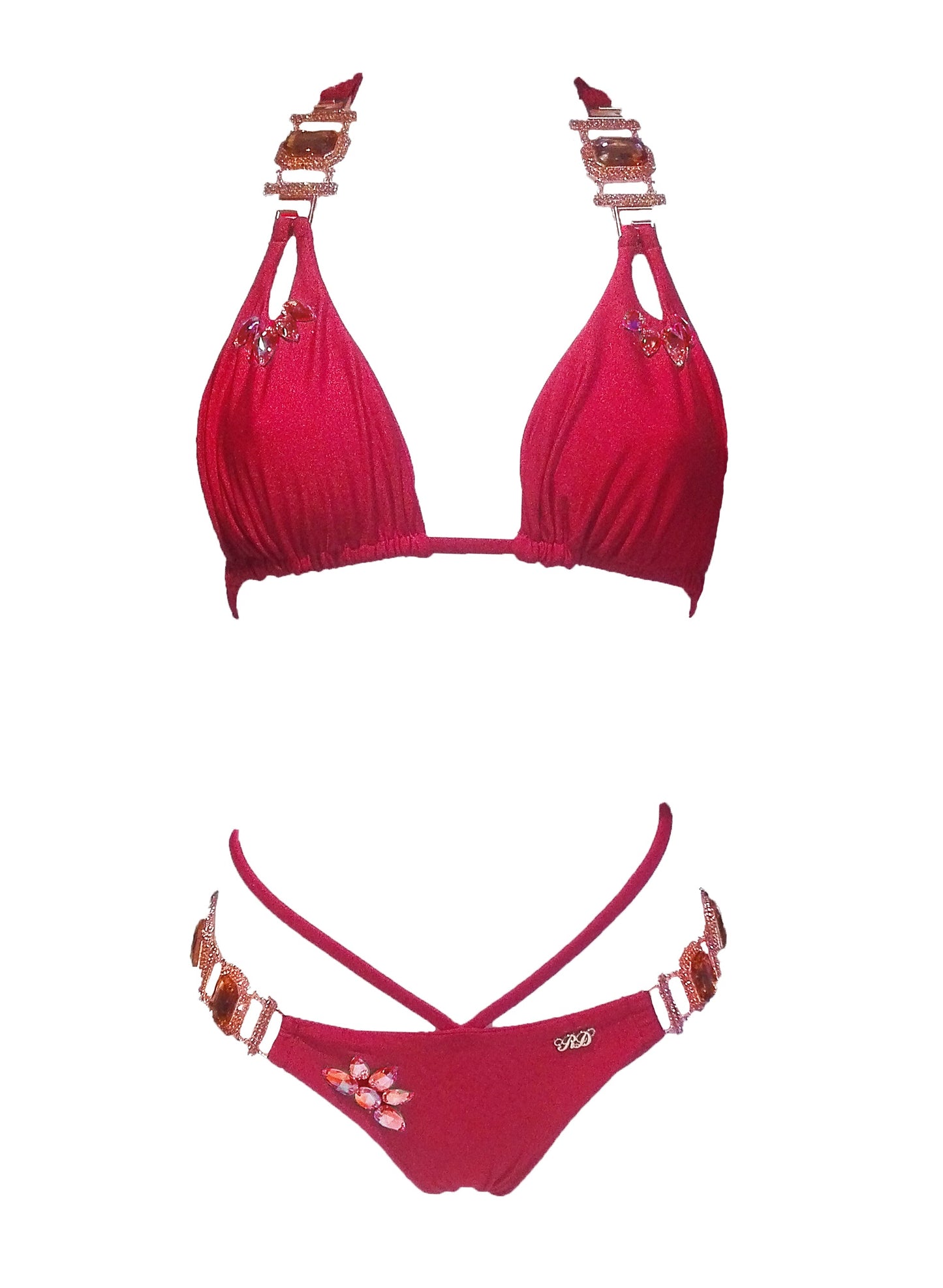 Hollywood Halter Top & Skimpy Bottom - Red