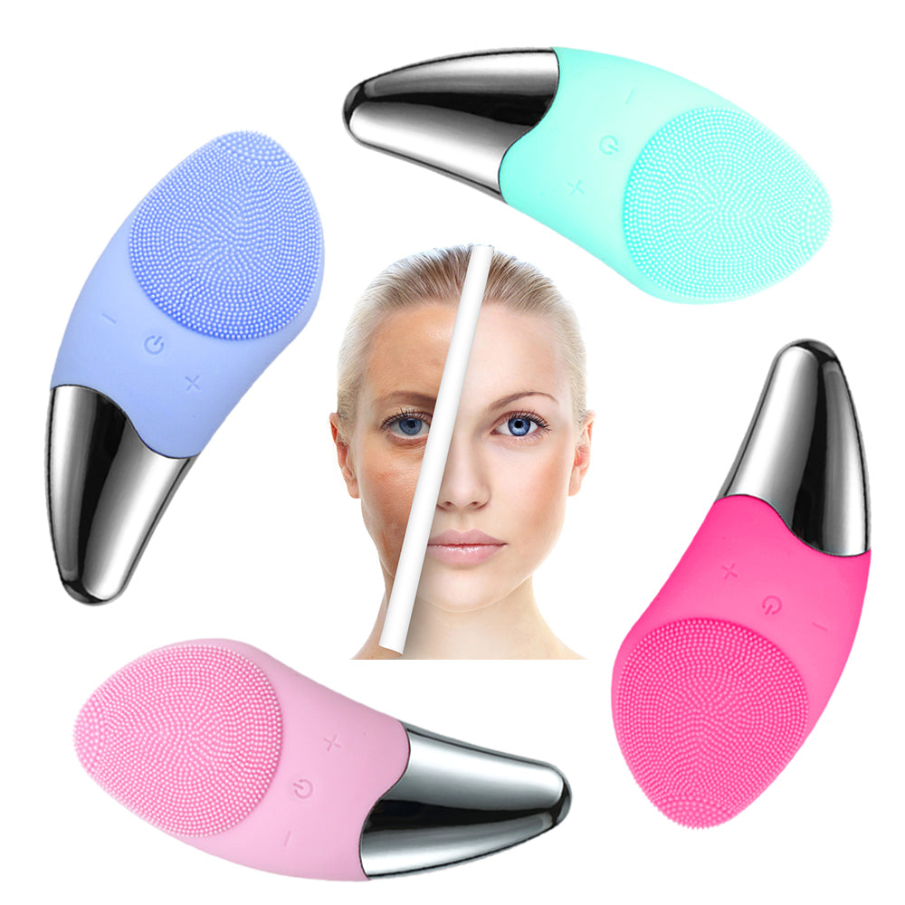 Silicone Facial Cleansing Brush - Pink