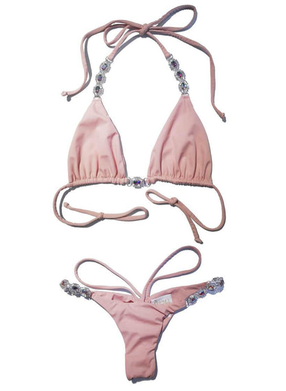 Shanel Triangle Top & Tango Bottom - Powder Pink