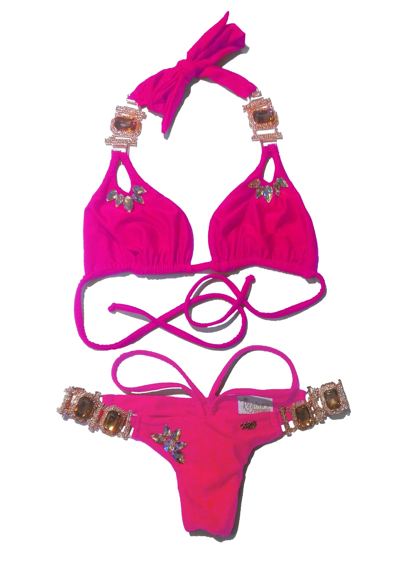 Hollywood Halter Top & Skimpy Bottom - Pink