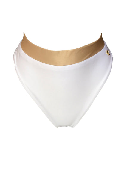 Kira High Waist Bottom - White