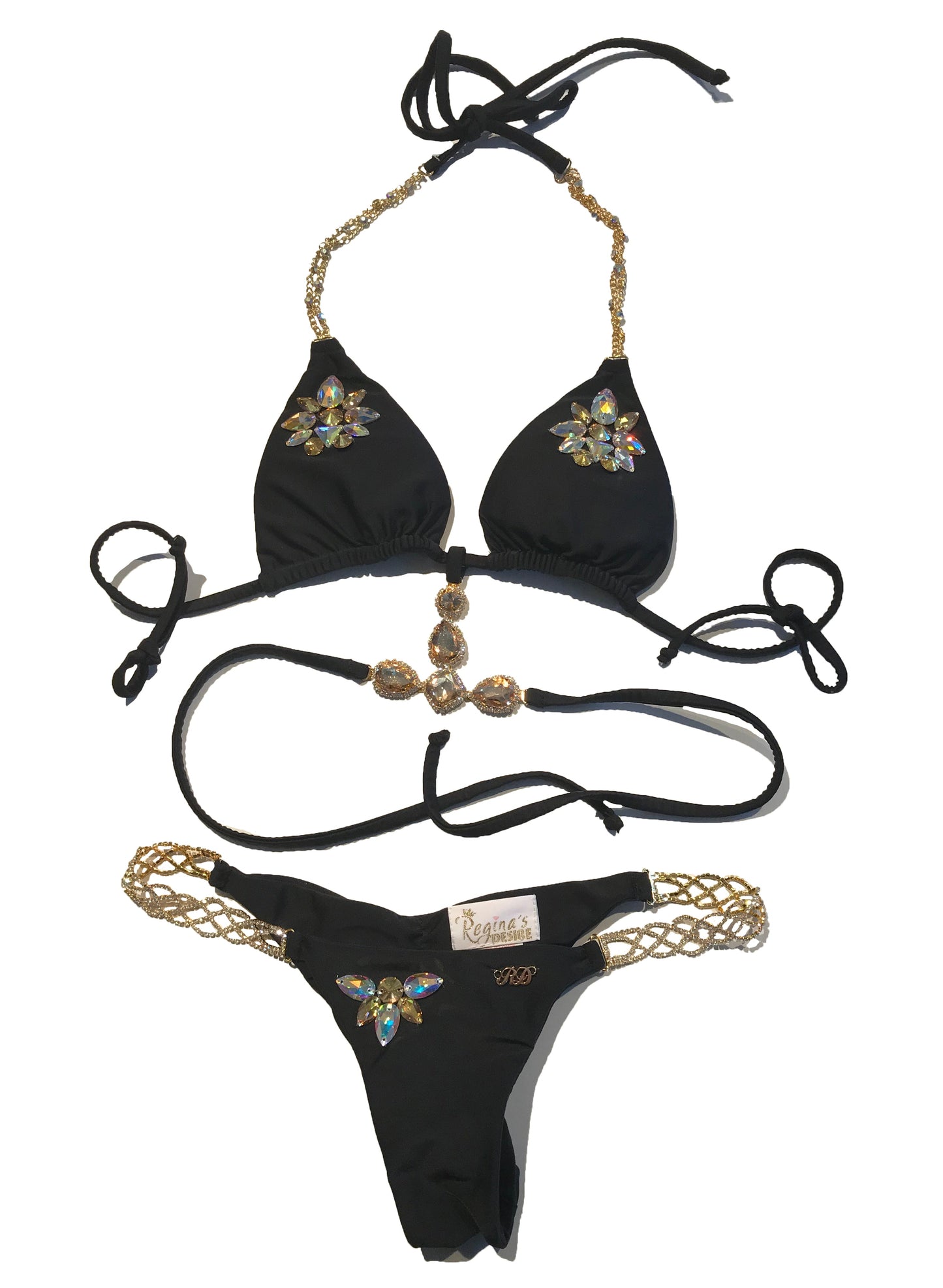 Athena Triangle Top & Tango Bottom - Black